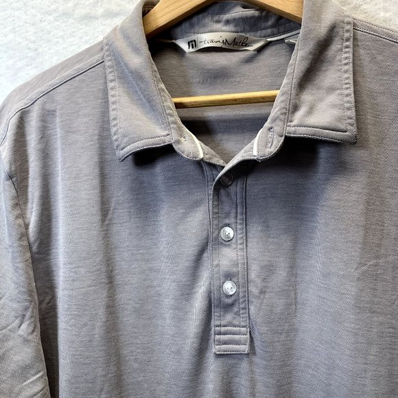 Travis Mathew Golf Polo Shirt Mens Size XL Gray Short Sleeves Pima Cotton Blend - Picture 9 of 10